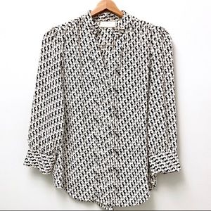 Long sleeve seahorse patterned shirt